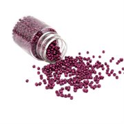 Seed beads. 2 mm. 30 gram/1800 stk. i plastrør. Vinrød.